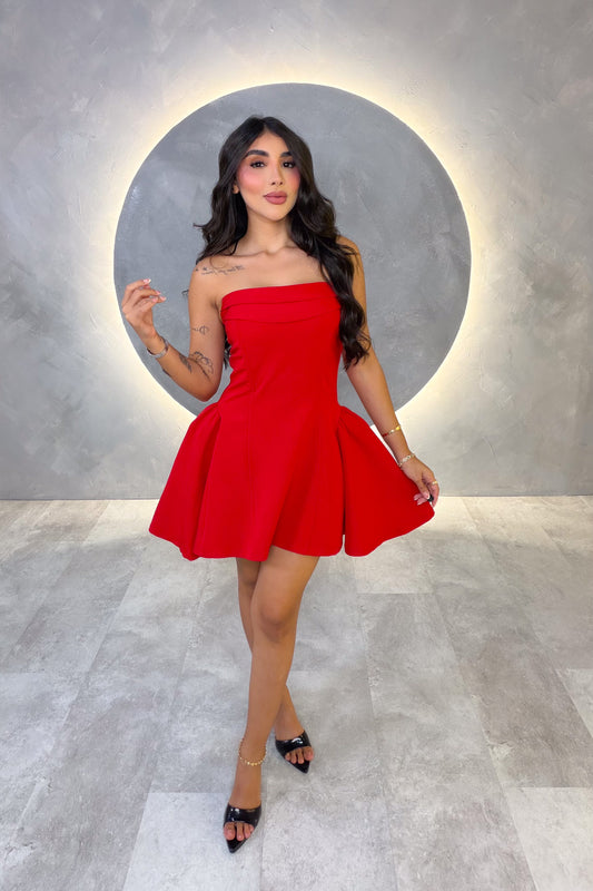 VESTIDO AMERICANO REF: LD12593 ROJO