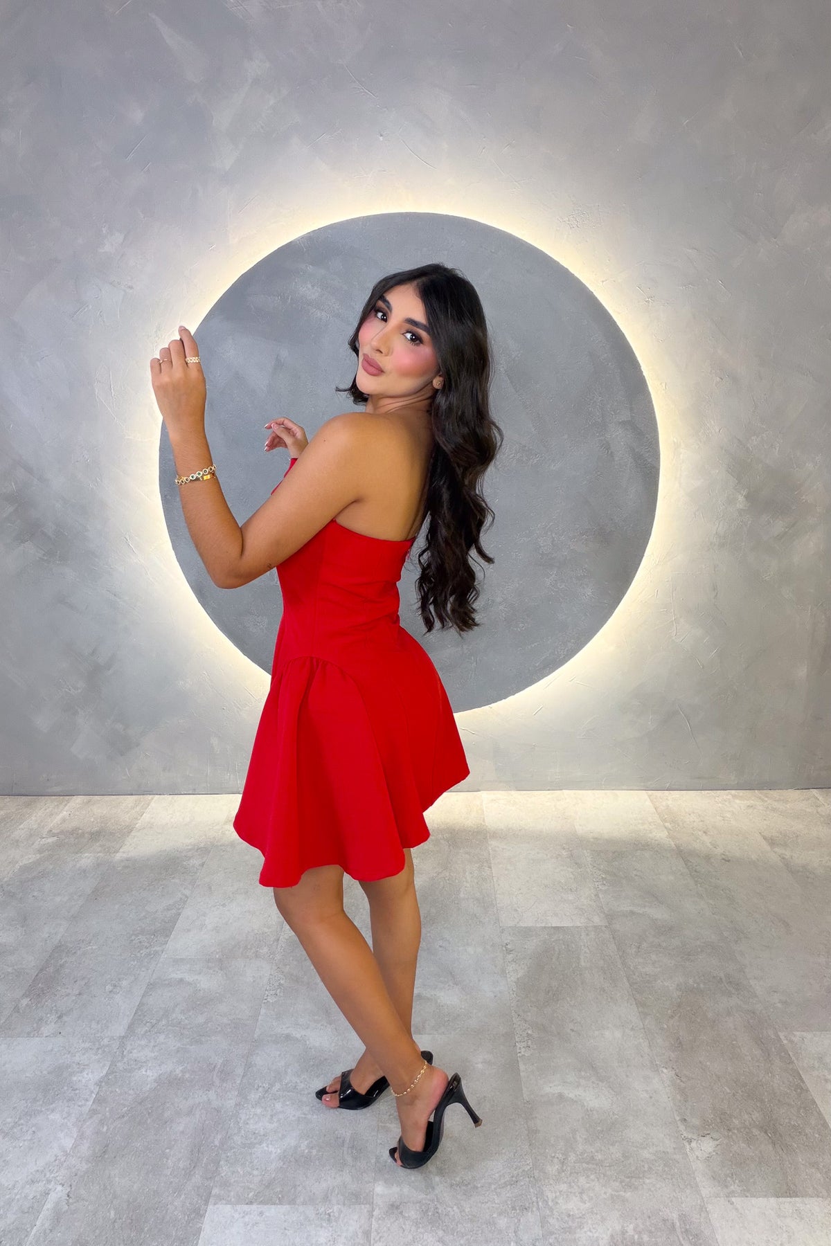 VESTIDO AMERICANO REF: LD12593 ROJO