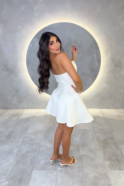 VESTIDO AMERICANO REF: LD12593 BLANCO