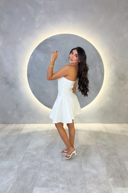 VESTIDO AMERICANO REF: LD12593 BLANCO