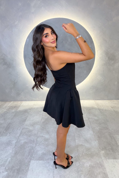 VESTIDO AMERICANO REF: LD12593 NEGRO