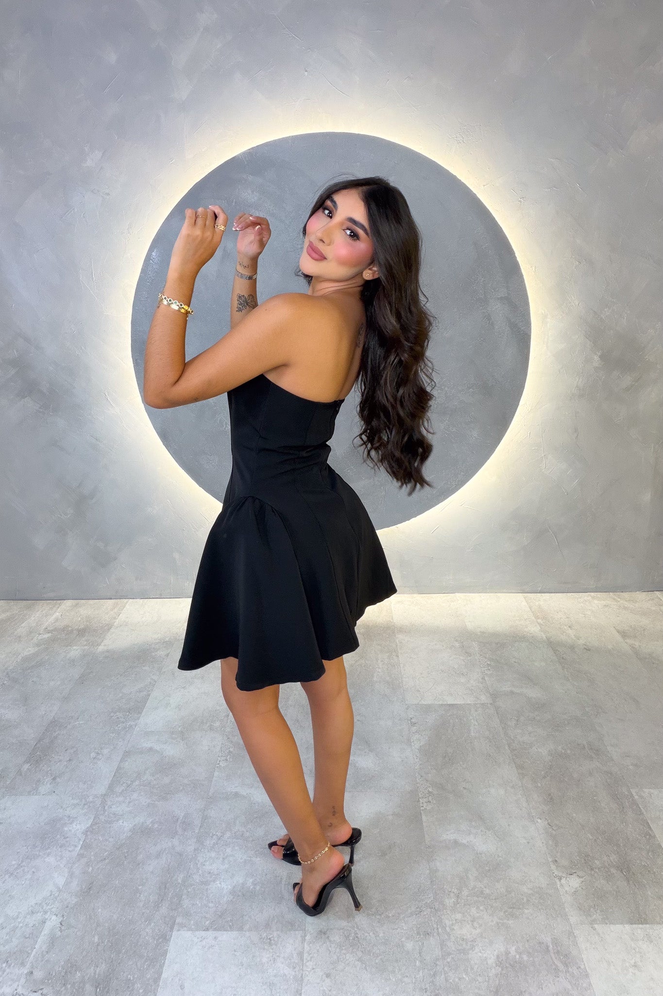 VESTIDO AMERICANO REF: LD12593 NEGRO