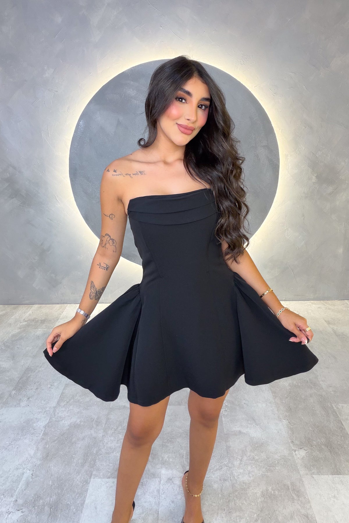 VESTIDO AMERICANO REF: LD12593 NEGRO