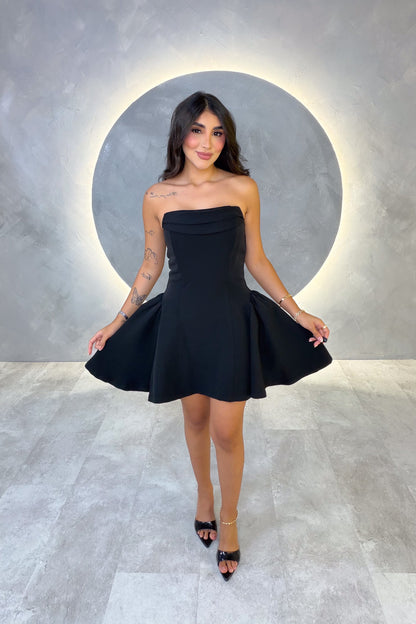 VESTIDO AMERICANO REF: LD12593 NEGRO