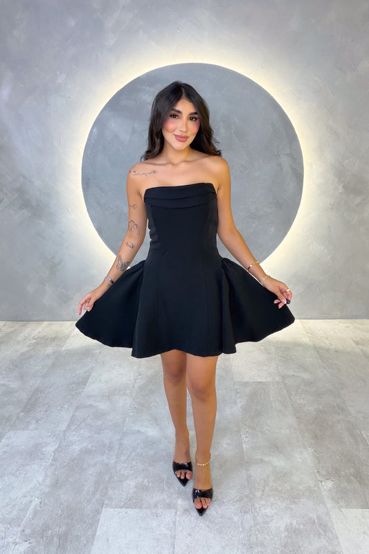 VESTIDO AMERICANO REF: LD12593 NEGRO