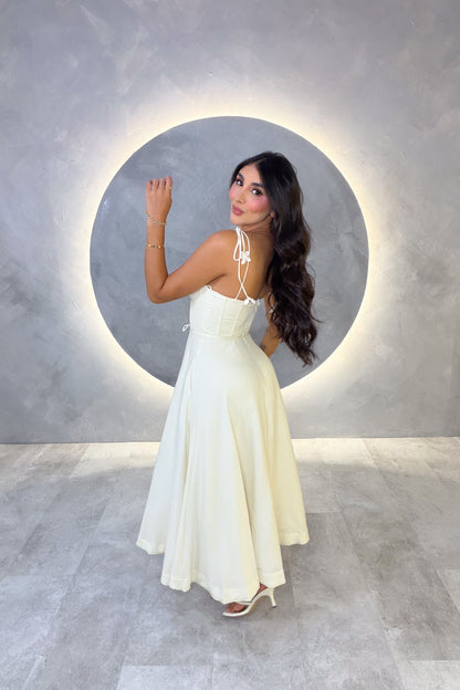 VESTIDO AMERICANO REF: ED1977 BEIGE