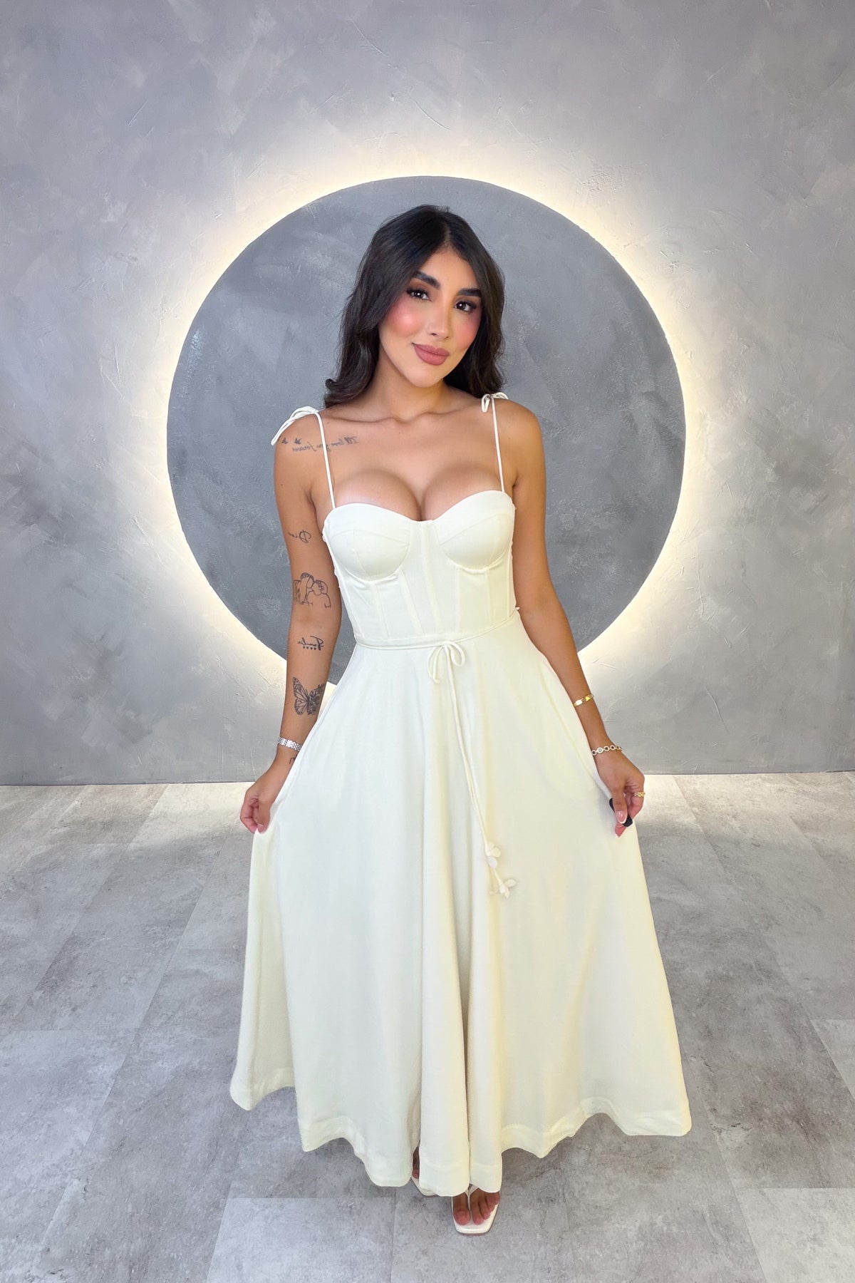 VESTIDO AMERICANO REF: ED1977 BEIGE