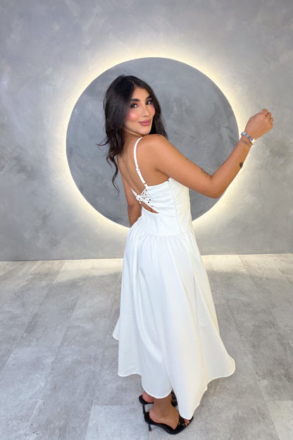 VESTIDO AMERICANO REF: MD6741 BLANCO