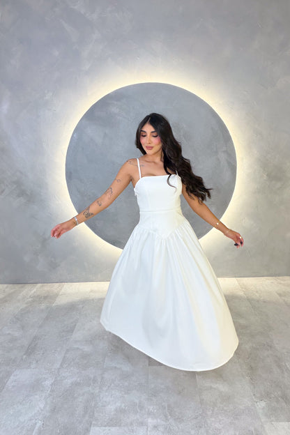 VESTIDO AMERICANO REF: MD6741 BLANCO