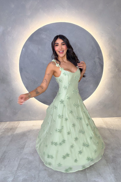 VESTIDO AMERICANO REF:MD6694 VERDE