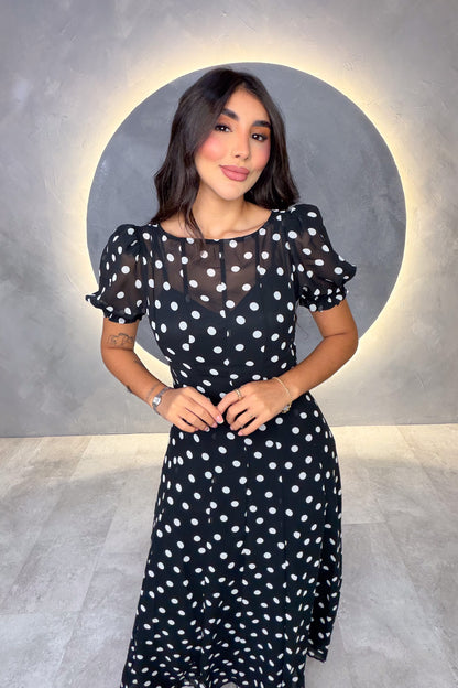 VESTIDO AMERICANO REF:MD7005 NEGRO