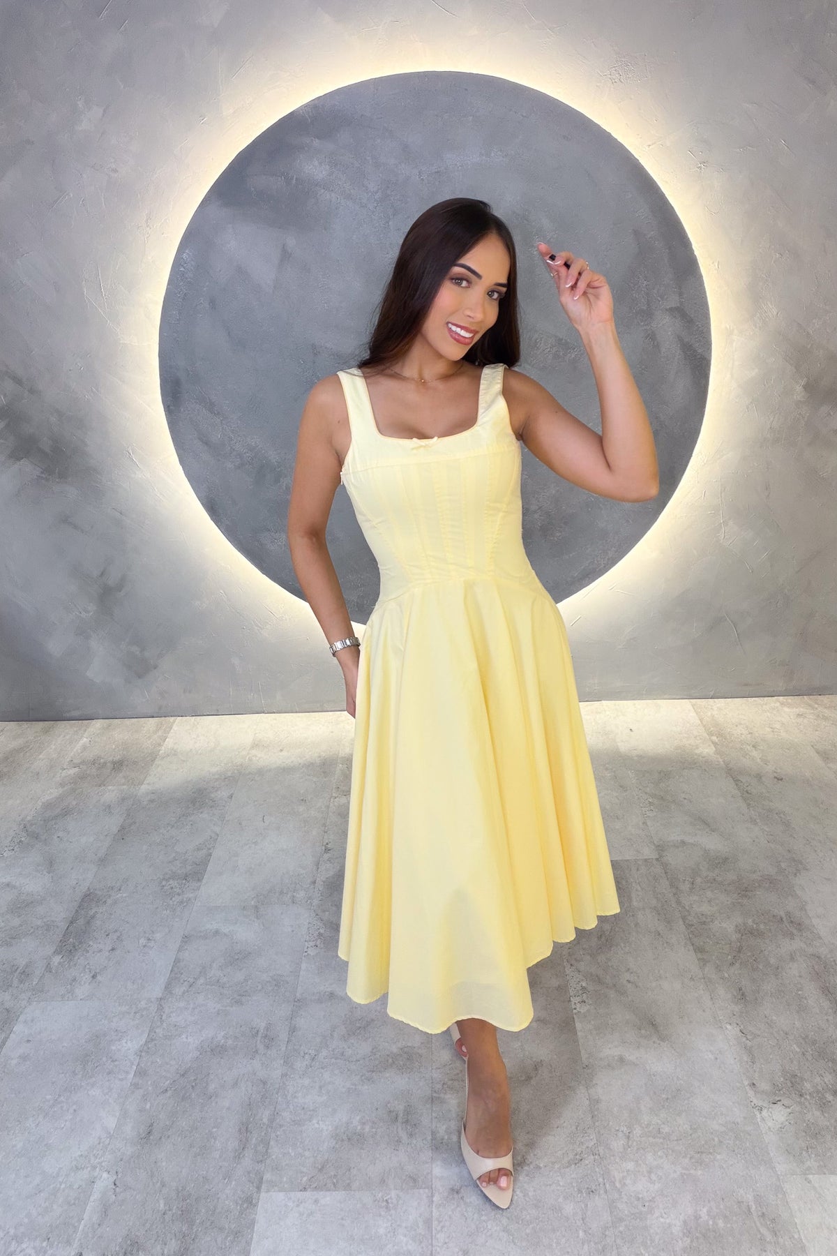 VESTIDO AMERICANO REF: D80755-3 AMARILLO