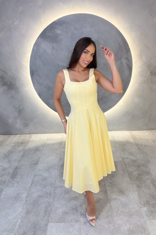 VESTIDO AMERICANO REF: D80755-3 AMARILLO