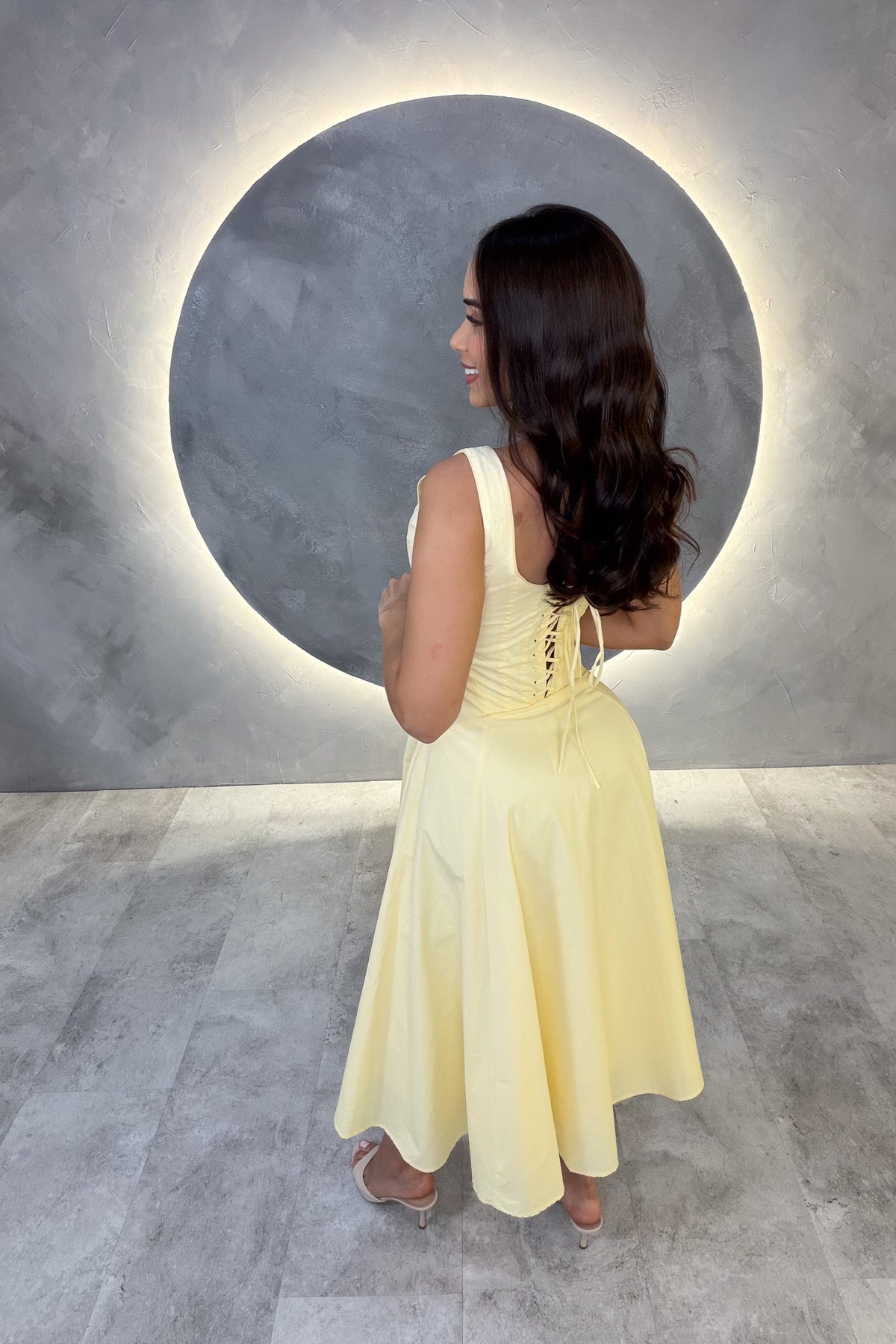 VESTIDO AMERICANO REF: D80755-3 AMARILLO