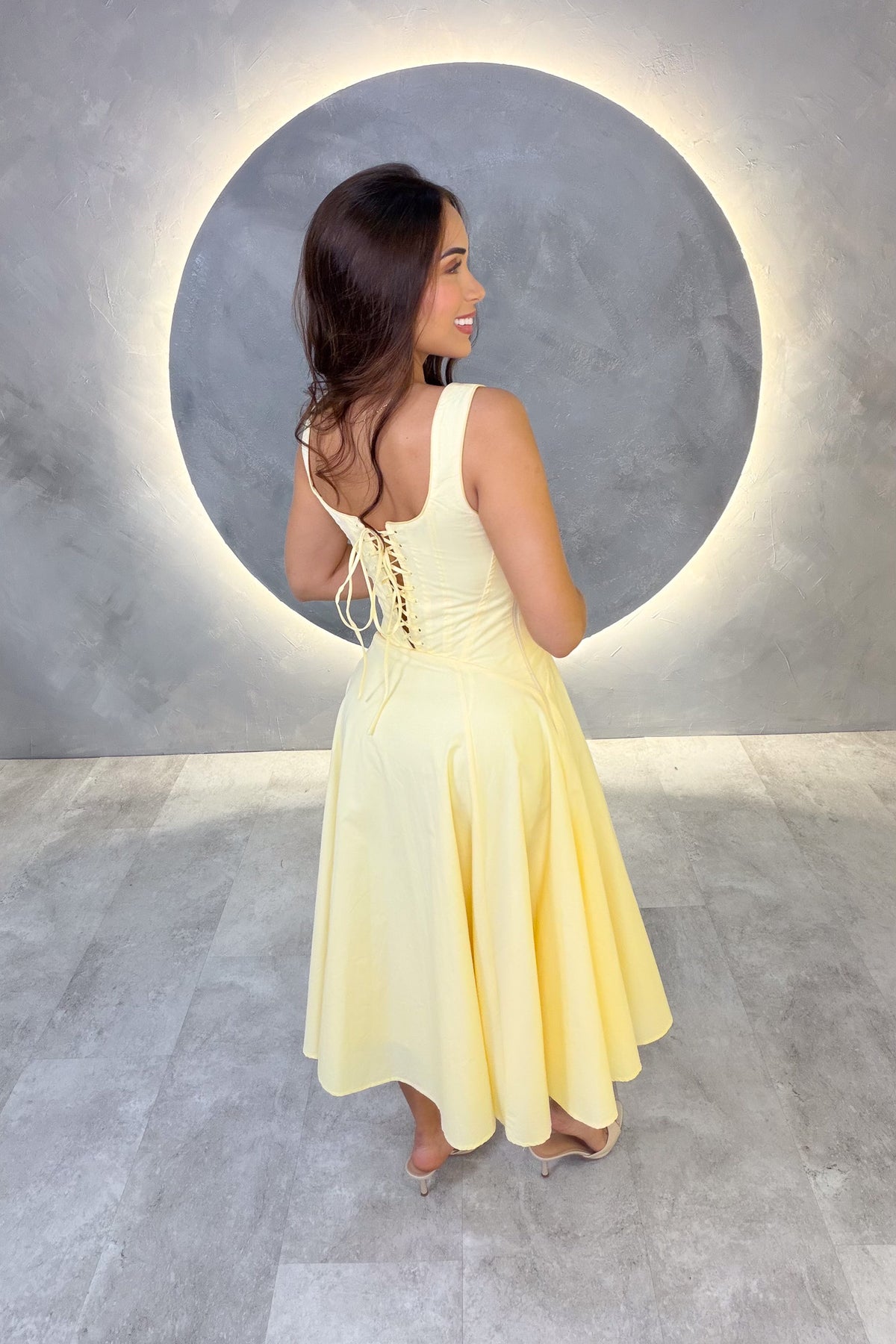 VESTIDO AMERICANO REF: D80755-3 AMARILLO