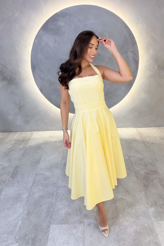 VESTIDO AMERICANO REF: D80847-1 AMARILLO