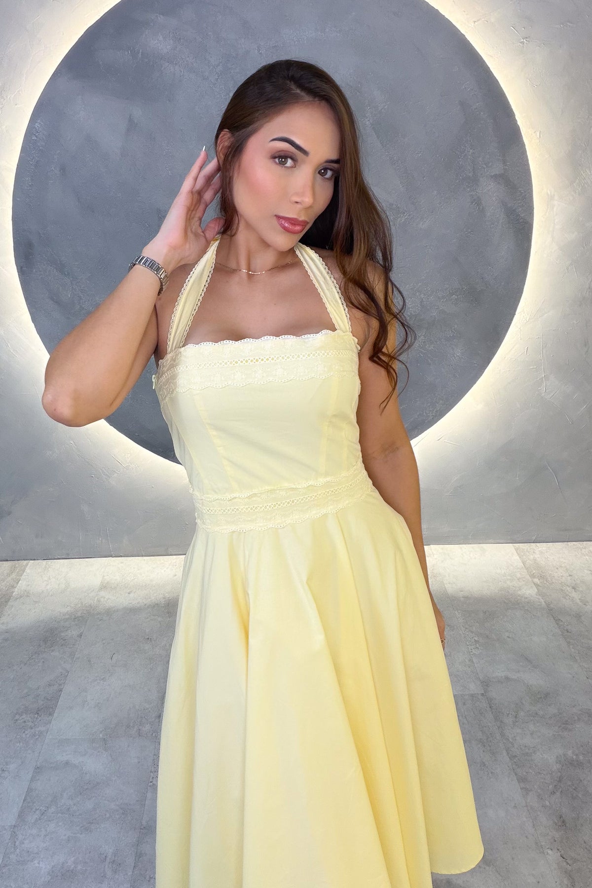 VESTIDO AMERICANO REF: D80847-1 AMARILLO