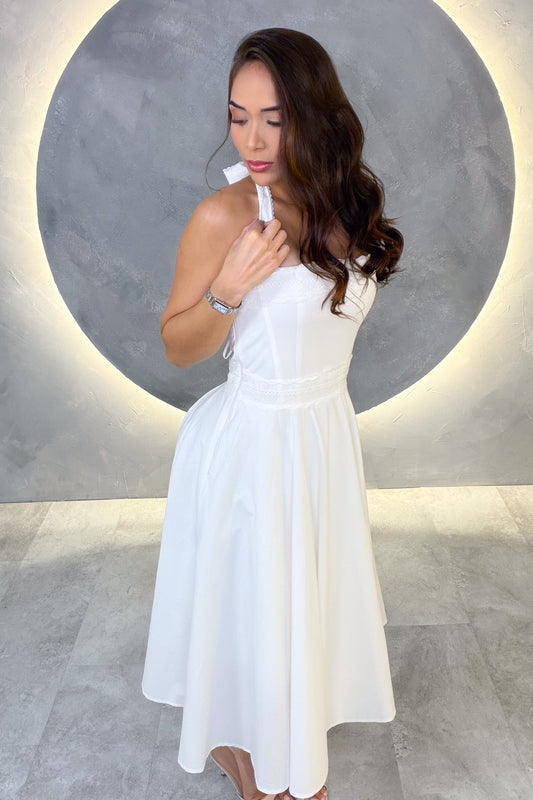 VESTIDO AMERICANO REF: D80847-1 BLANCO
