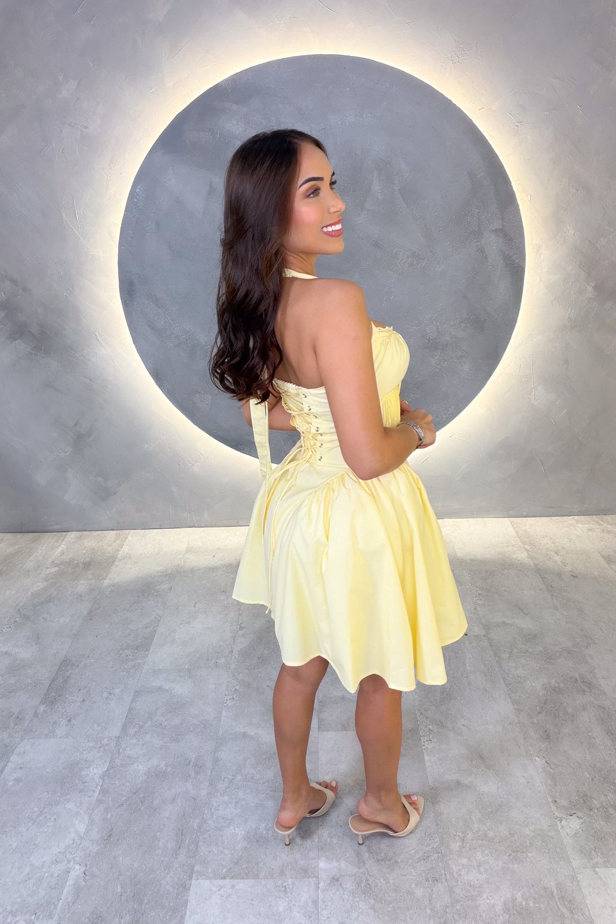 VESTIDO AMERICANO REF: D80803 AMARILLO
