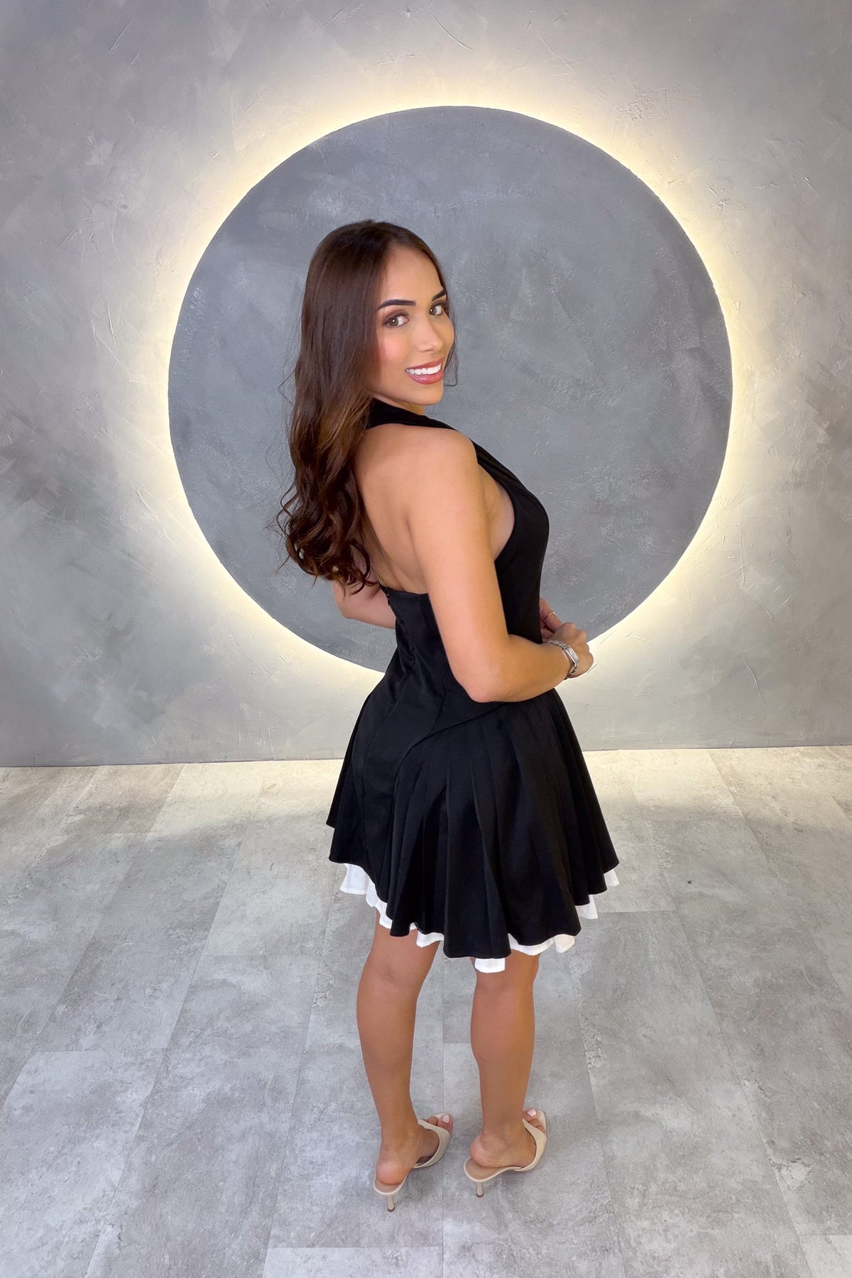 VESTIDO AMERICANO REF: LD12625 NEGRO