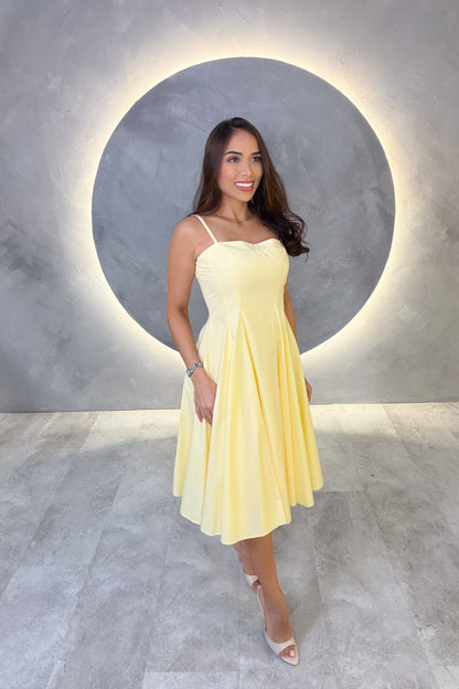 VESTIDO AMERICANO REF: D80800 AMARILLO