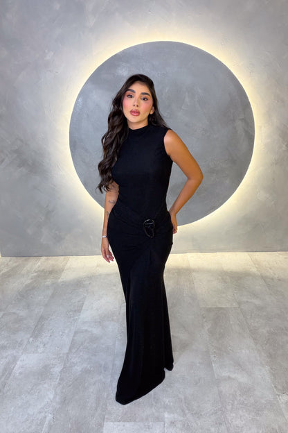 VESTIDO AMERICANO REF: LD12788 NEGRO