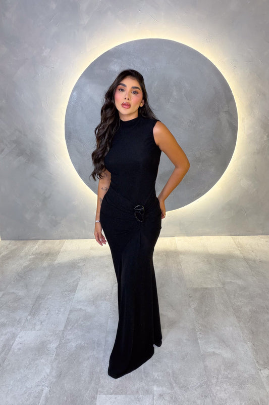 VESTIDO AMERICANO REF: LD12788 NEGRO
