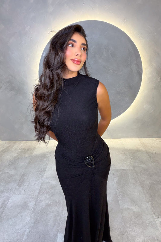 VESTIDO AMERICANO REF: LD12788 NEGRO