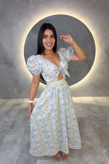 VESTIDO AMERICANO REF: MD6664 AZUL
