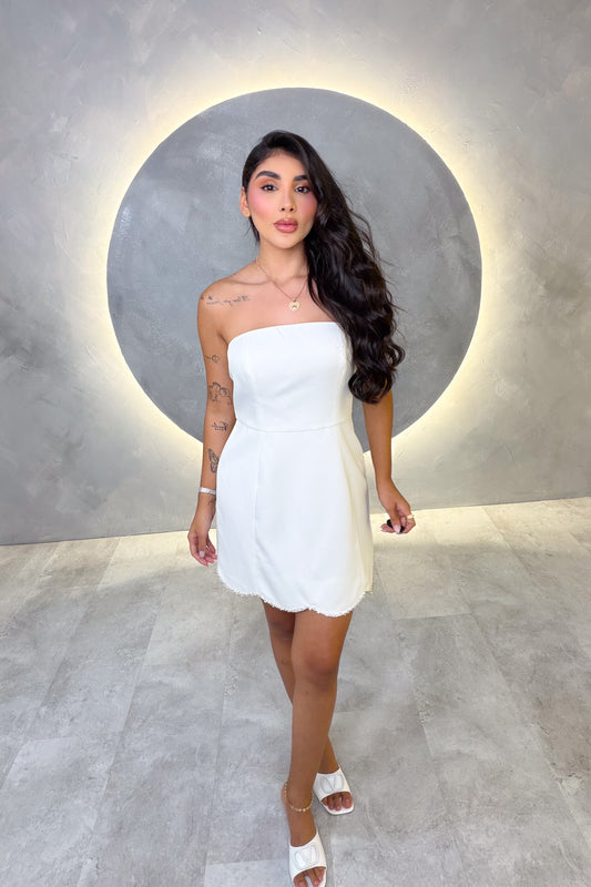 VESTIDO AMERICANO REF:MD6124 BLANCO
