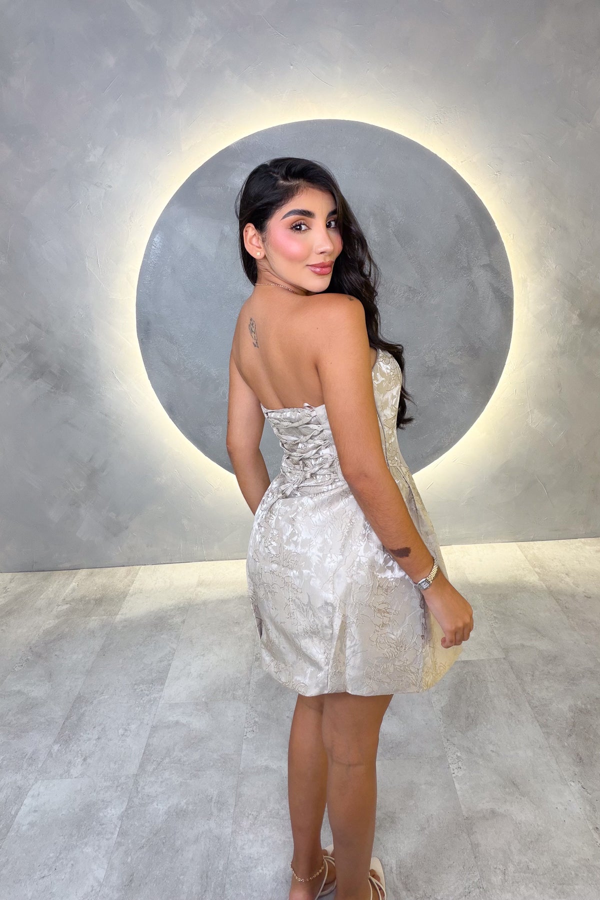 VESTIDO AMERICANO REF:IDA15138 BEIGE