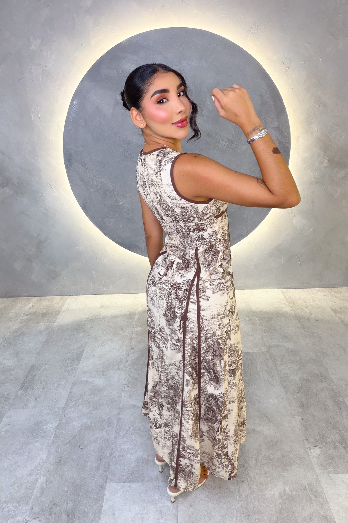 VESTIDO AMERICANO REF:HQD0119 CAFE