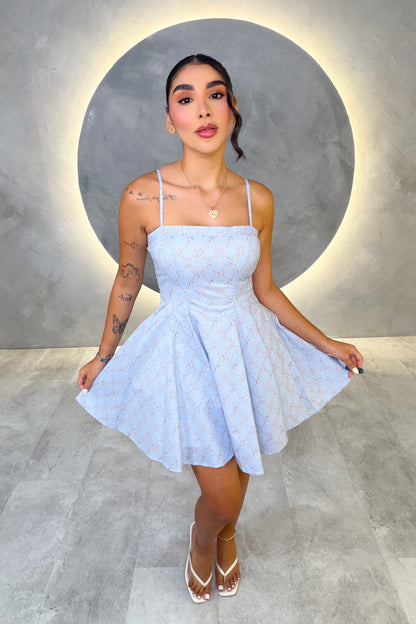 VESTIDO AMERICANO REF:D80793-4 AZUL