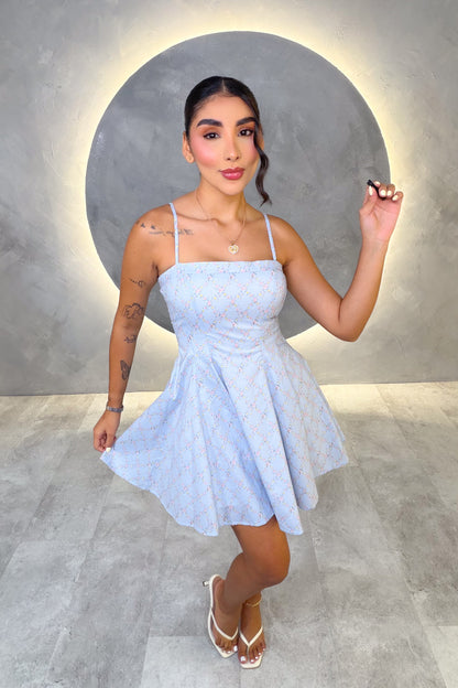 VESTIDO AMERICANO REF:D80793-4 AZUL