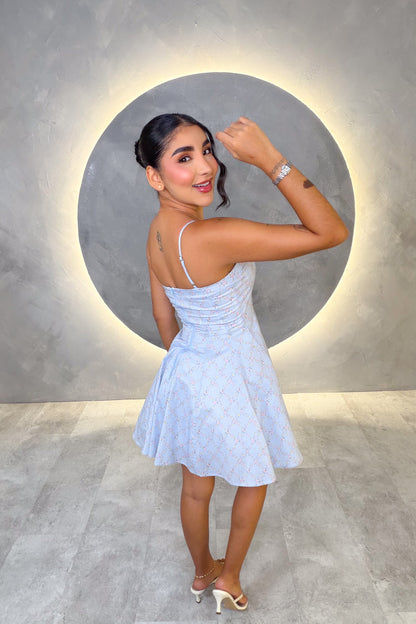 VESTIDO AMERICANO REF:D80793-4 AZUL