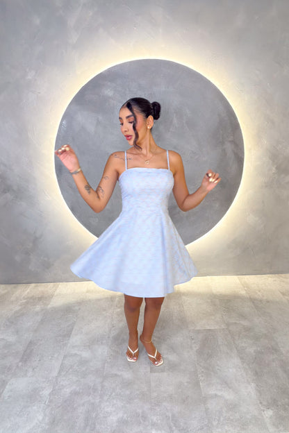 VESTIDO AMERICANO REF:D80793-4 AZUL