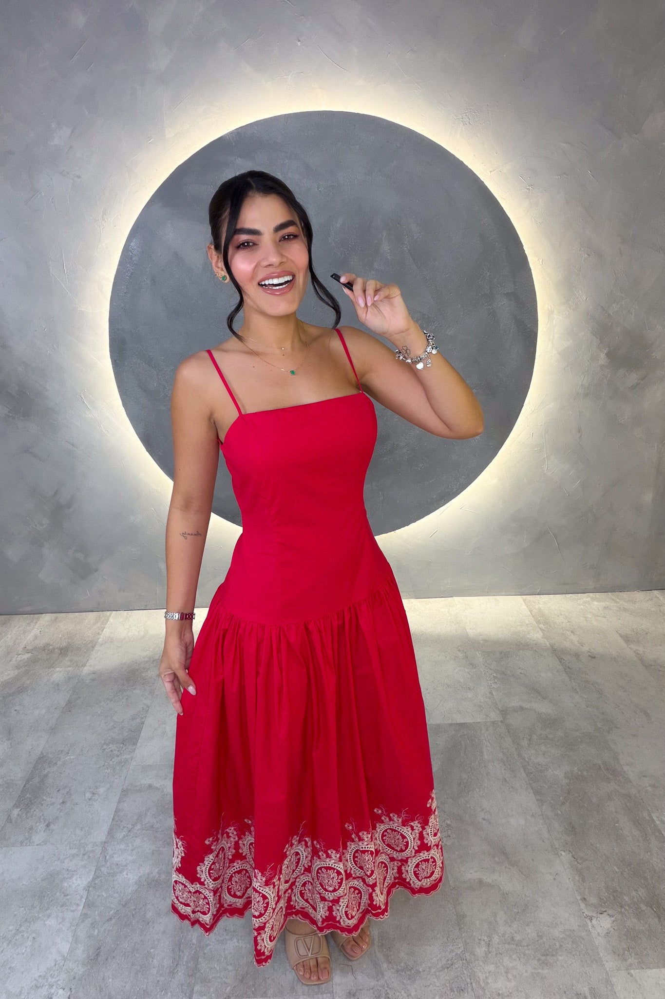 VESTIDO AMERICANO REF: MD6845 ROJO