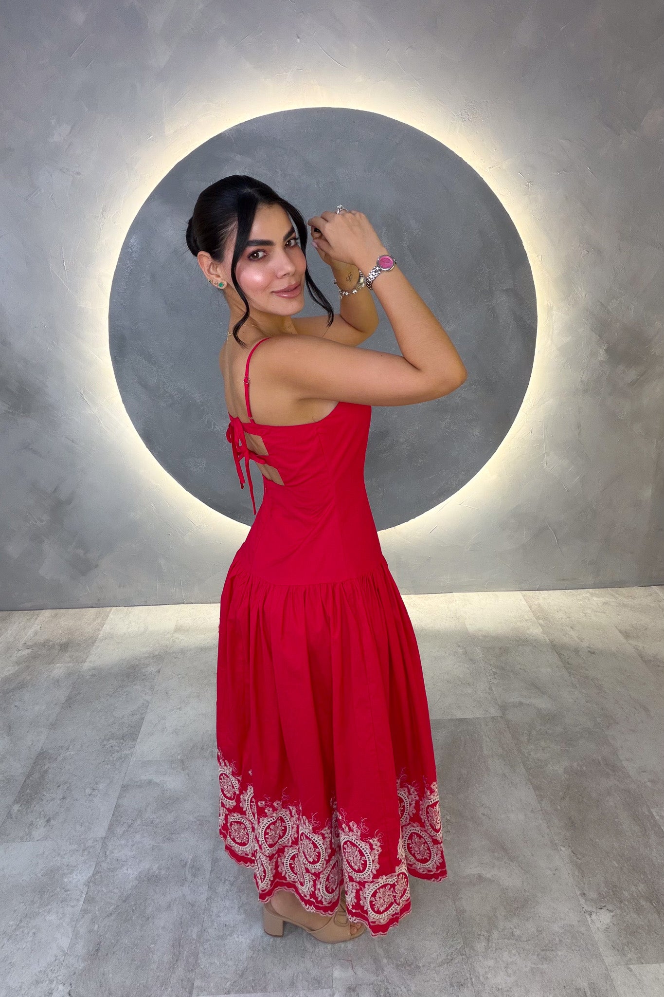 VESTIDO AMERICANO REF: MD6845 ROJO