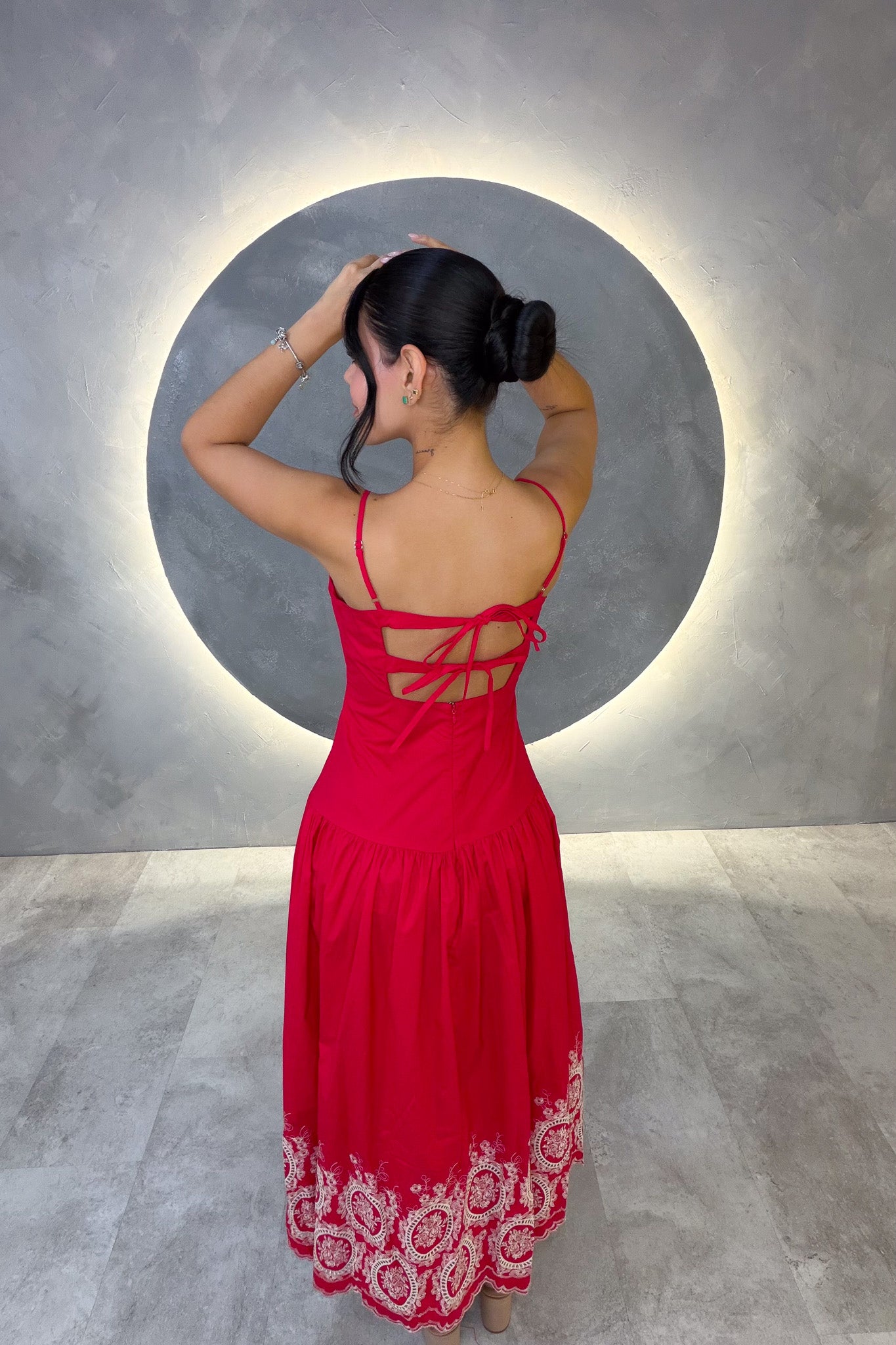 VESTIDO AMERICANO REF: MD6845 ROJO