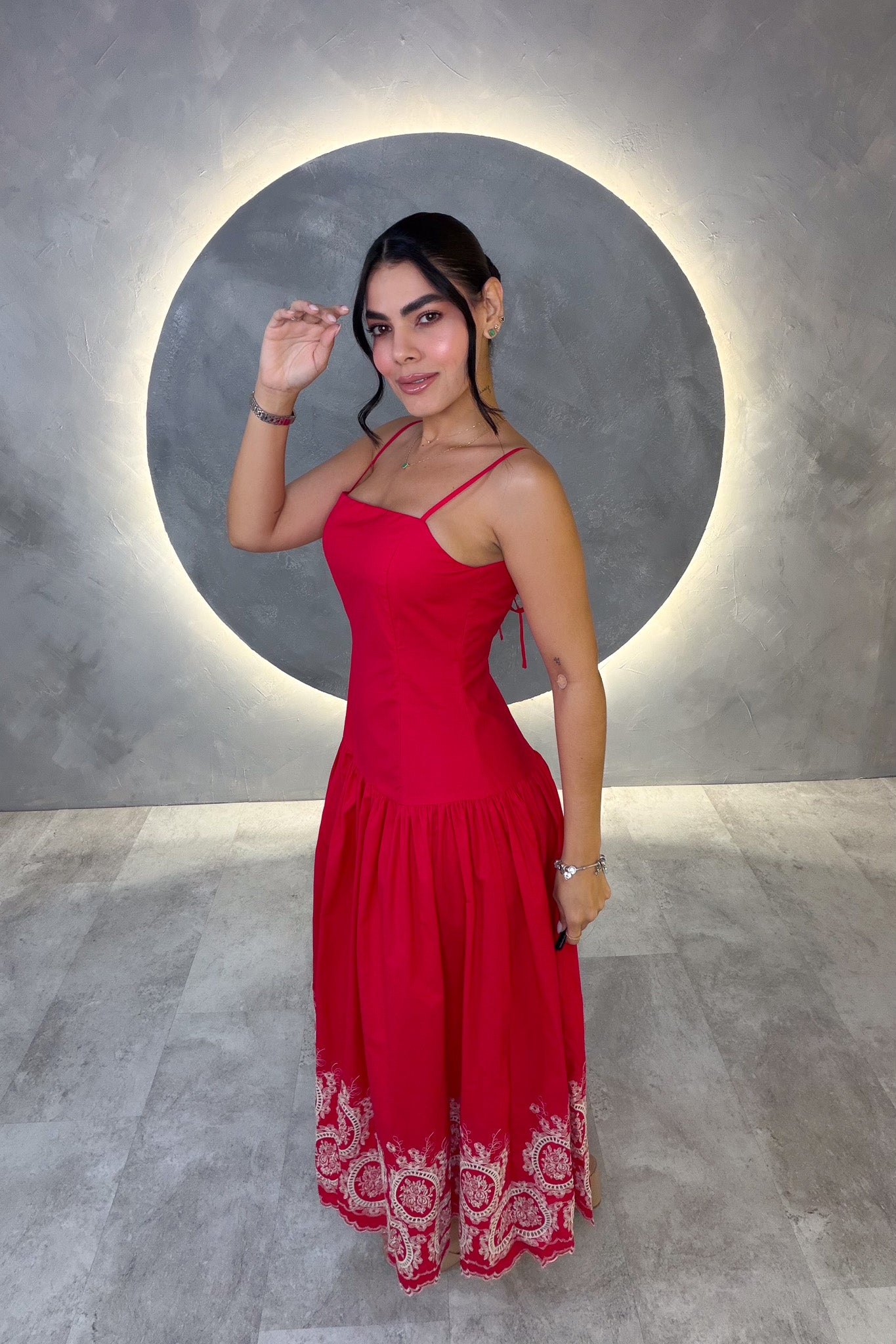 VESTIDO AMERICANO REF: MD6845 ROJO