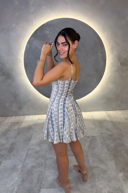 VESTIDO AMERICANO REF: MD6863 AZUL