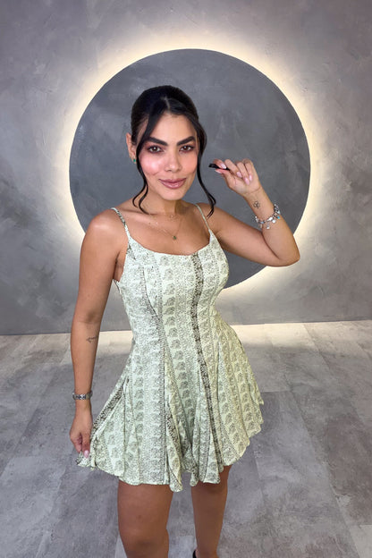VESTIDO AMERICANO REF: MD6863 VERDE