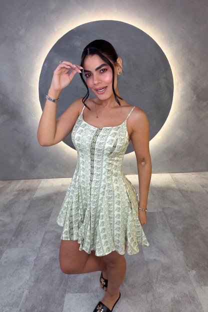 VESTIDO AMERICANO REF: MD6863 VERDE