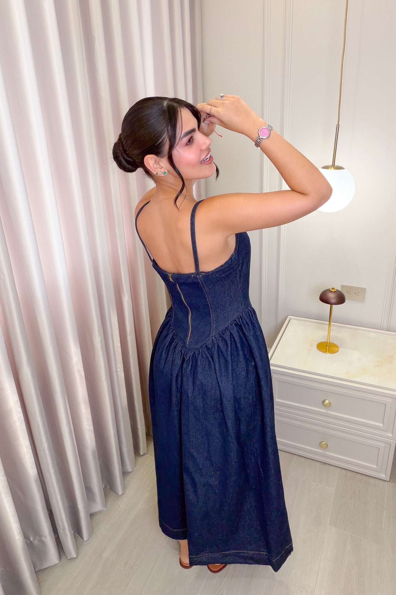 VESTIDO LARGO DENIM