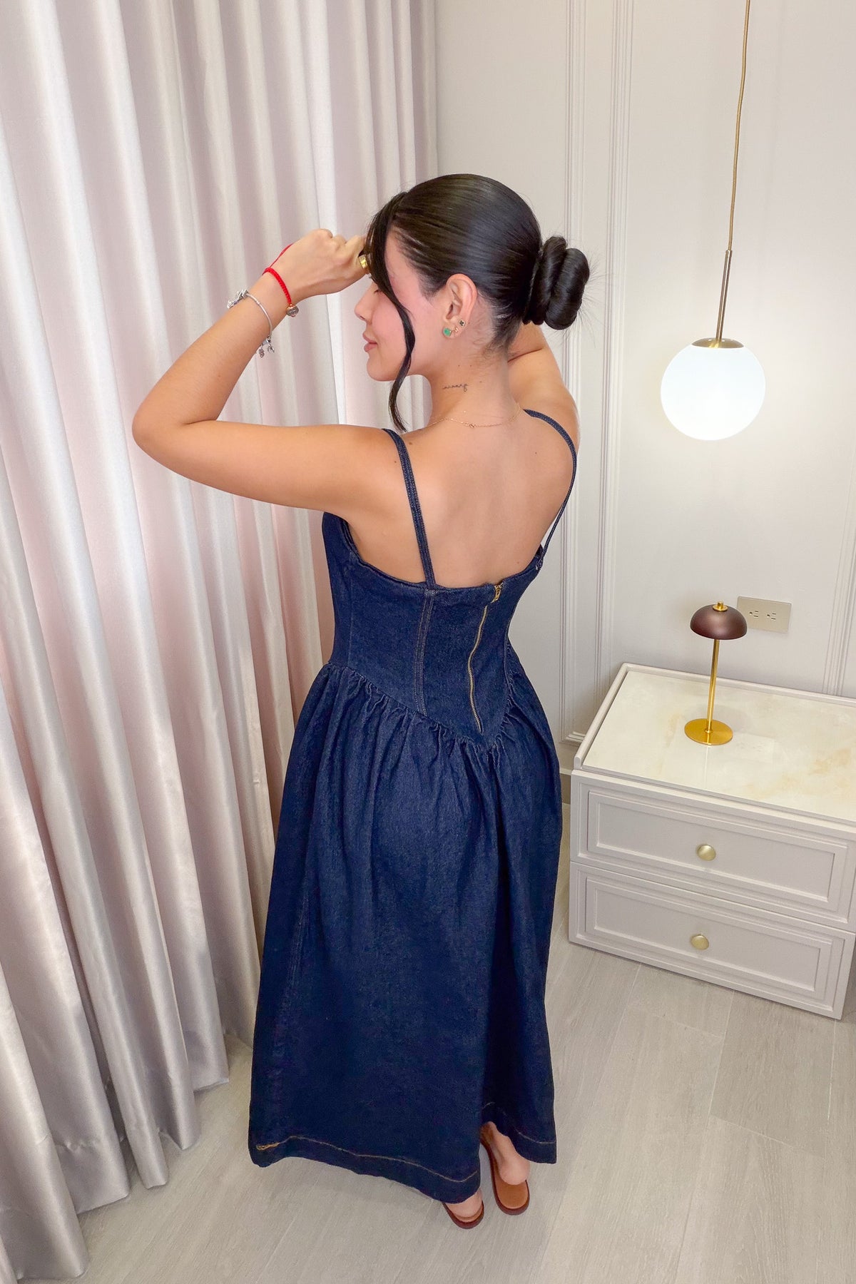 VESTIDO LARGO DENIM