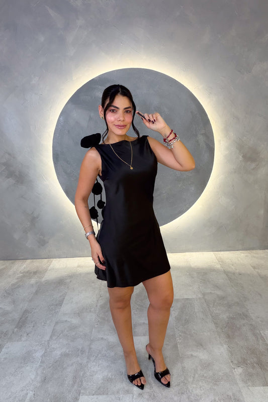 VESTIDO AMERICANO REF: LD12603 NEGRO