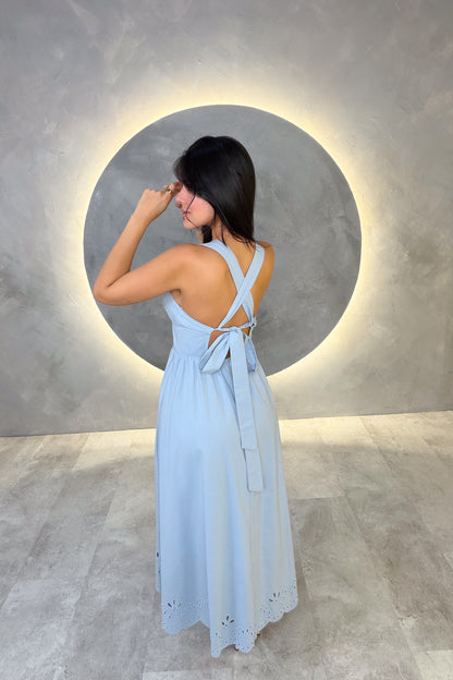 VESTIDO AMERICANO REF: MD6406 AZUL