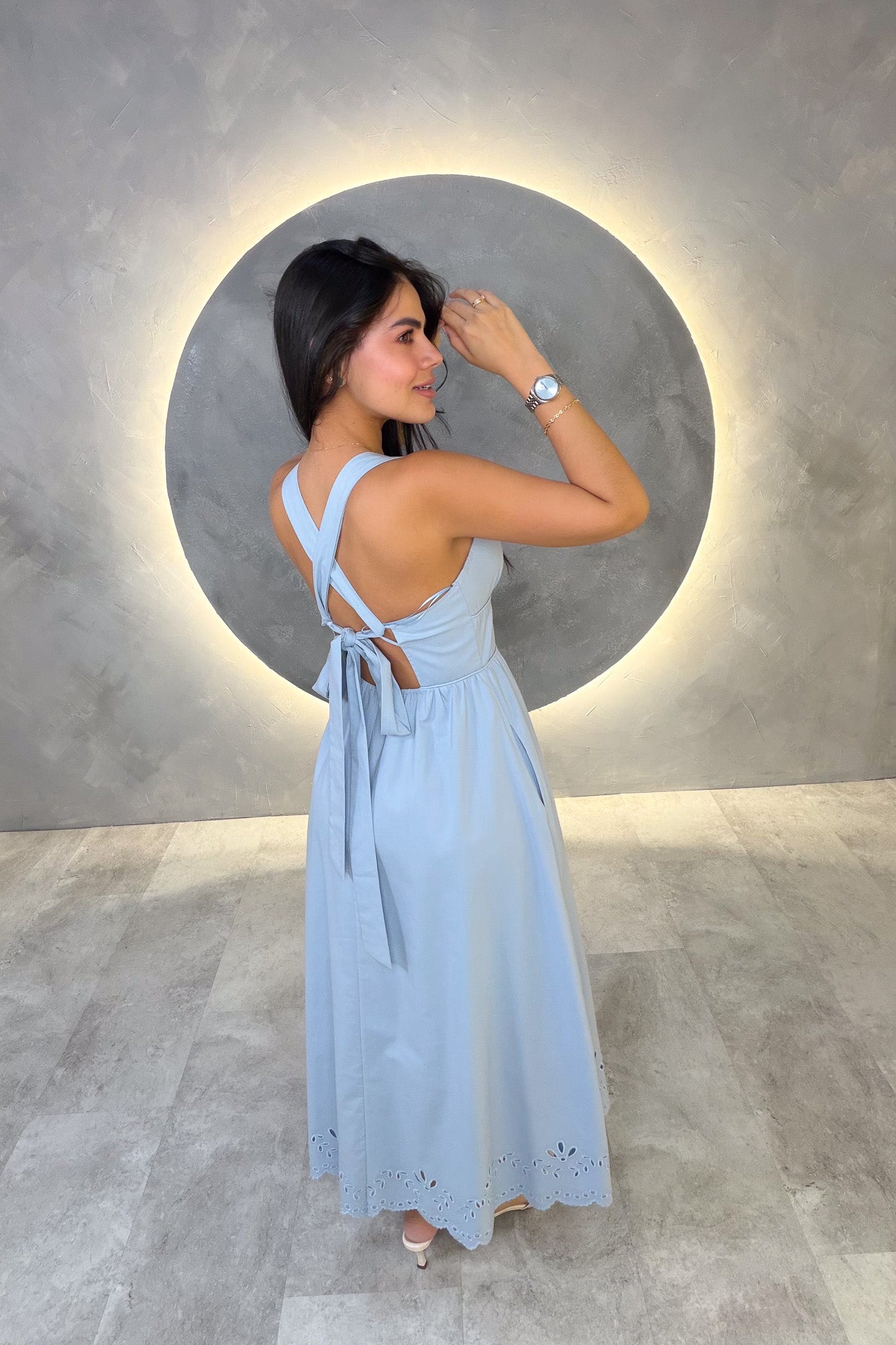 VESTIDO AMERICANO REF: MD6406 AZUL