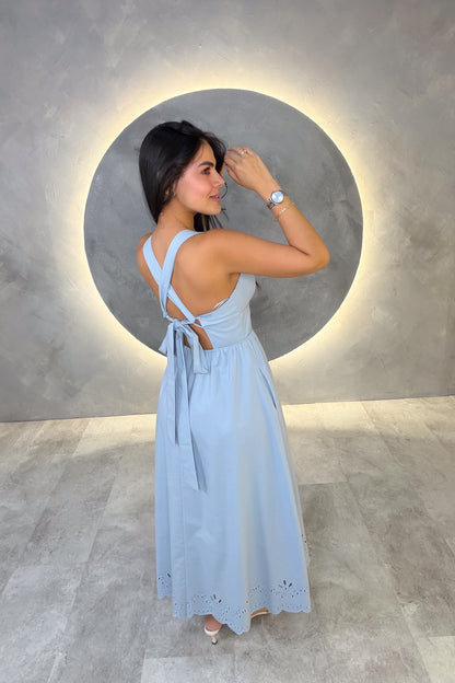 VESTIDO AMERICANO REF: MD6406 AZUL