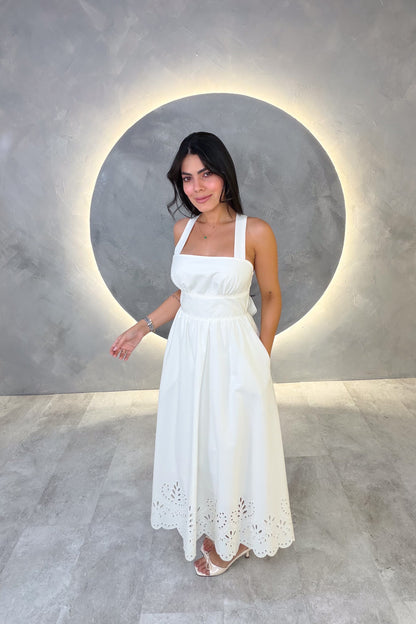 VESTIDO AMERICANO REF: MD6406 BLANCO